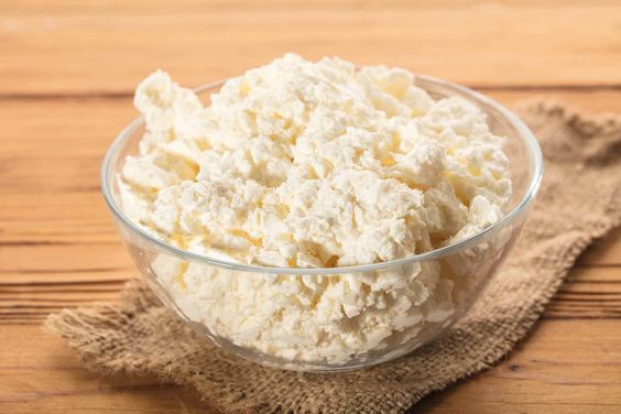 Cottage cheese is a dairy product renowned for its high protein