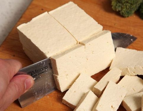 Tofu, made from soybeans